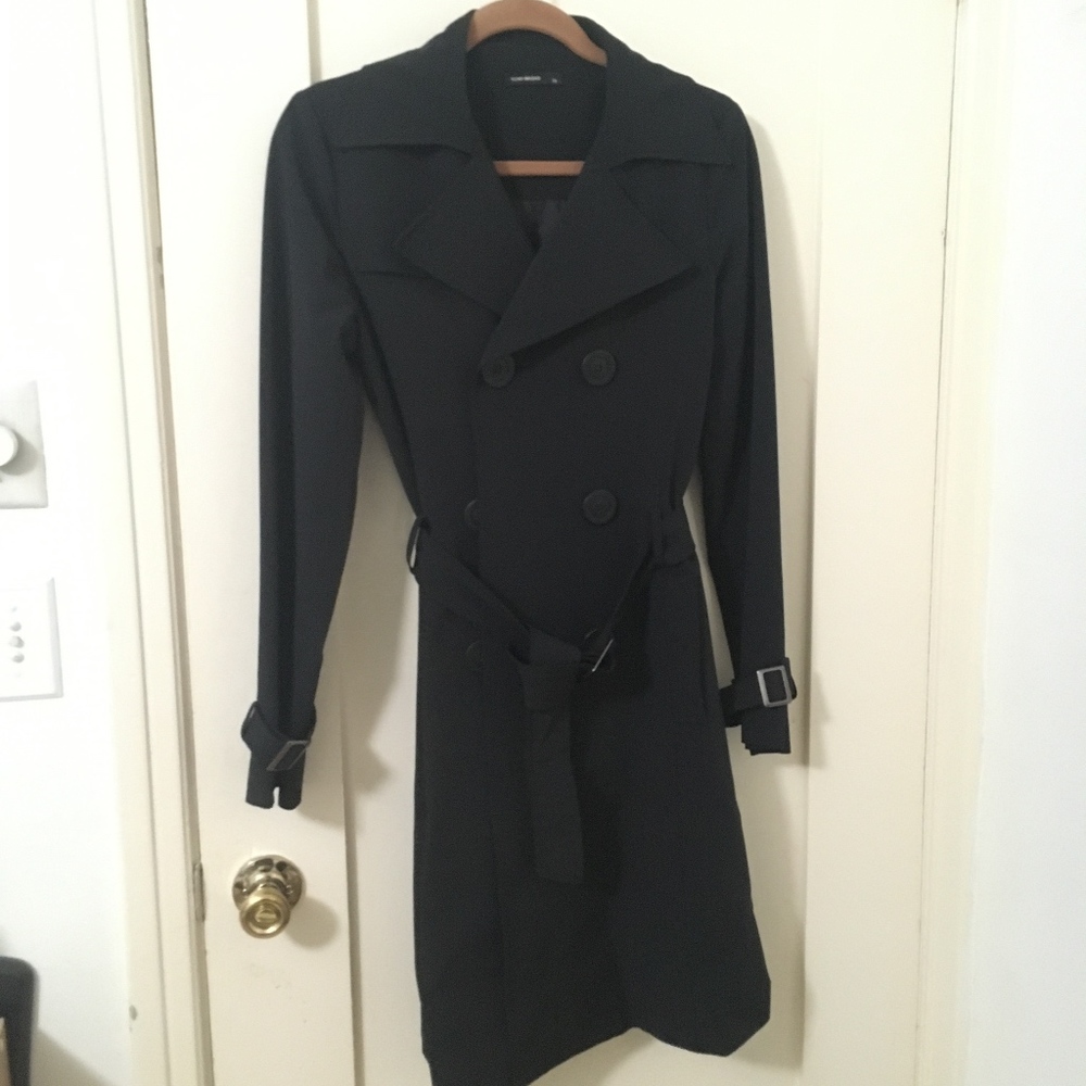 NWOT YUMI MAZAO Women Long Trench Coat Size Small